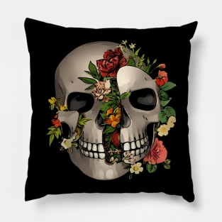 Flower Skull Pillow