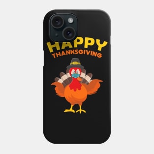 Happy Thanksgiving Turkey Face Mask Funny Quarantine Gift Phone Case