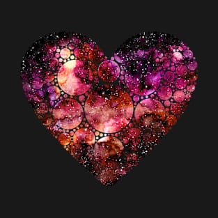 Watercolor Nebula in Heart T-Shirt