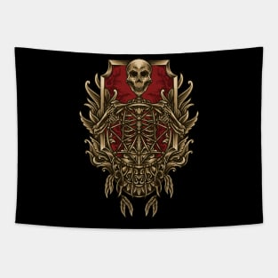 Skull king gold Tapestry