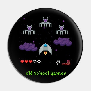 Retro Space Arcade Video Game Pin