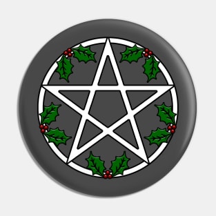 Holly Pentacle Pin