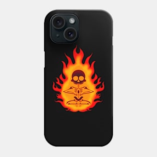 Flaming Skeleton Phone Case