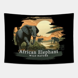 African Elephant - WILD NATURE - ELEPHANT -12 Tapestry