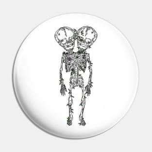 Twin Skeletons Pin