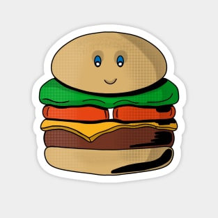 Adorable Cute Burger Hamburger Kawaii Magnet