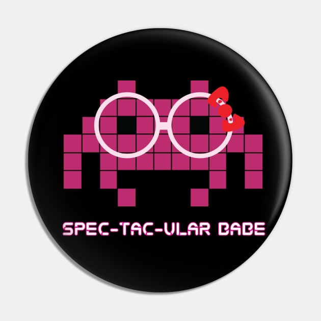 Space Invader Chick Pin by rose8520