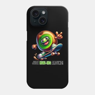 Skateboarding Kiwi - Fruity Thrills Phone Case