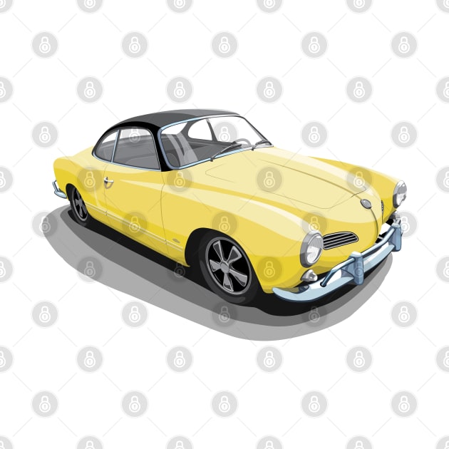 karmann ghia in yellow by candcretro