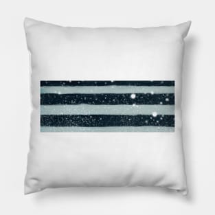 Snowy Stripes Pillow