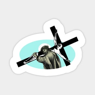 Jesus Christ carrying the cross Magnet