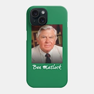 Cool Ben TV Matlock Funny Tv Lawyer Drama White Retro Vintage 8 Phone Case