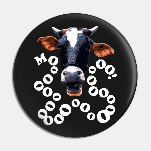 Cow Costume Funny Moo Halloween Pin by BraaiNinja