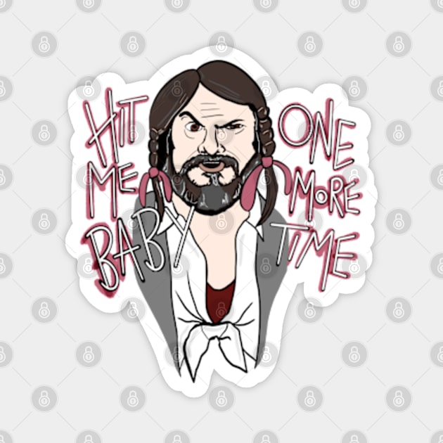 Jack Black Tenacious D Baby One More Time Music Mashup Magnet by Jamie Collins