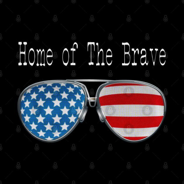 AMERICA PILOT GLASSES HOME OF THE BRAVE by SAMELVES