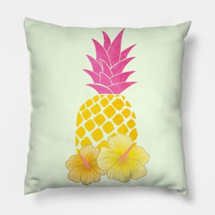 Pineapple and Hibiscus Vibes Pillow