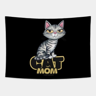 Gray Tabby Cat Mom Tapestry