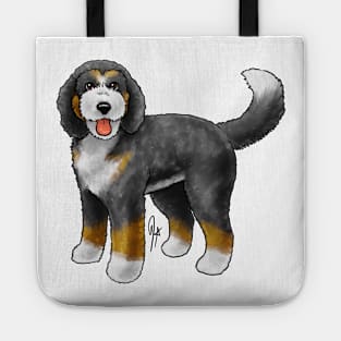 Dog - Bernadoodle - Tricolor Black and Tan Tote