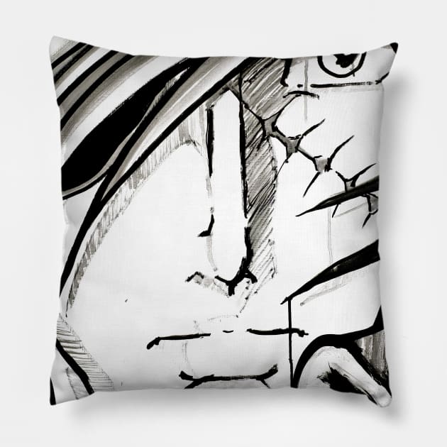 captain harlock 2 Pillow by pechane