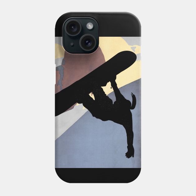 Snowboarding Betty, evening light Phone Case by LittleBean