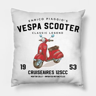 Vintage Piaggio Vespa Scooter 1953 125cc Pillow