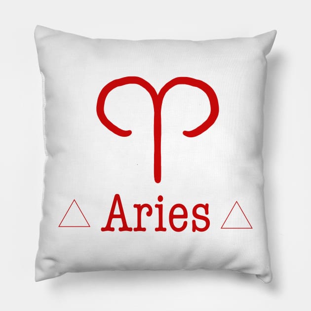 Aries symbol Pillow by mia-alice85