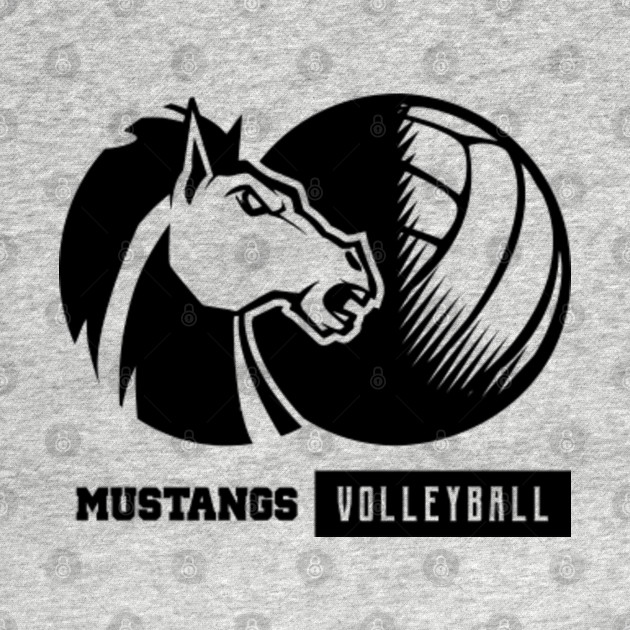 Disover Mustangs Volleyball Sport - White - T-Shirt