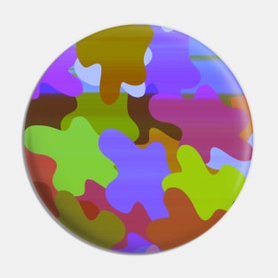 colorful camouflage Pin