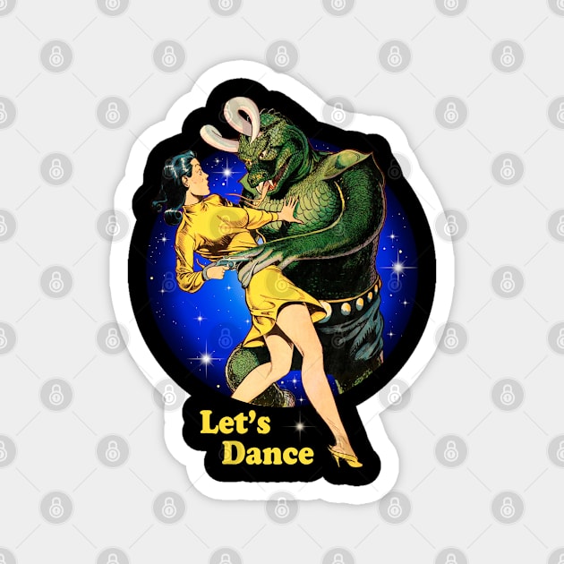 Vintage Alien Monster Dance Magnet by Cashmoney69