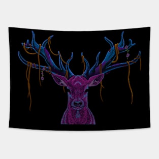 pink deer Tapestry