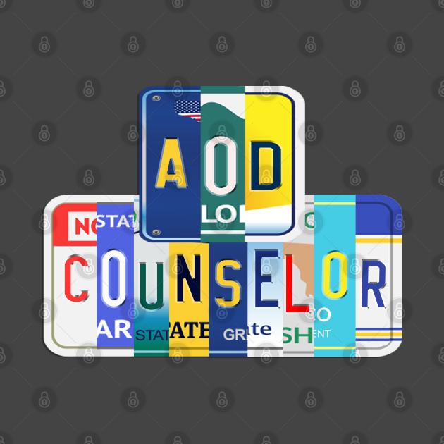AOD Counselor Fun License Plate Gifts by StudioElla