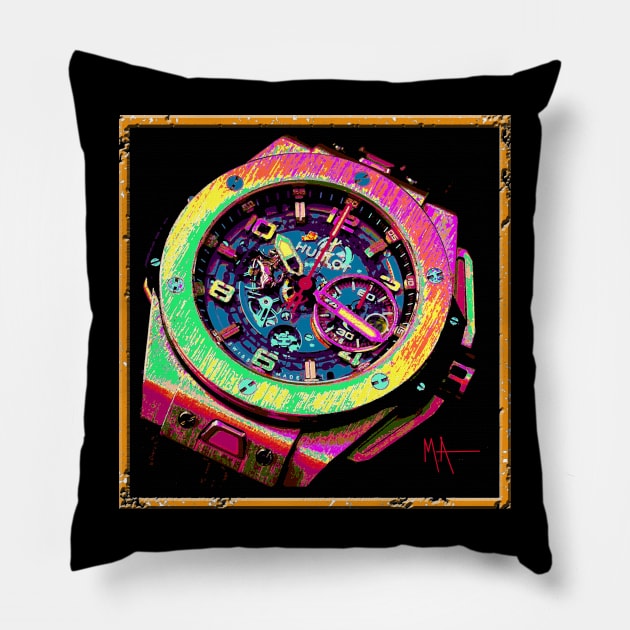 Pop art Hublot Pillow by marengo