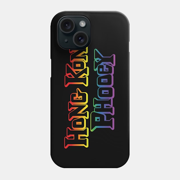 Hong Kong Phooey Titles (rainbow effect) Phone Case by GraphicGibbon