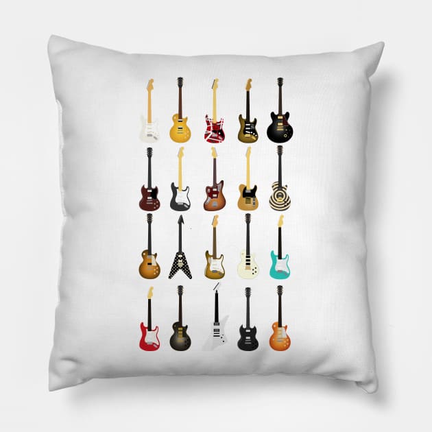 Guitar Collection Pillow by d13design