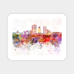 Columbus V2 skyline in watercolor background Magnet