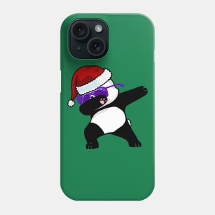 Dabbing Panda Shirt Kids Santa Hat Holiday Gift Panda Lovers Phone Case