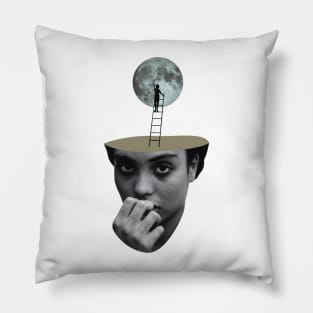 Surreal Vintage Collage Pop Art Pillow