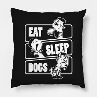 Eat Sleep Dogs - Dog Pet Puppy Lover Gift graphic Pillow