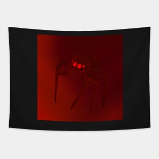 Jumping Spider Drawing V13 (Red 1) Tapestry