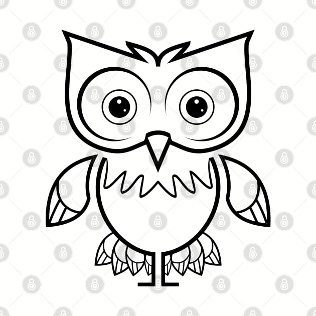 Cute Owl drawing illustration by michony