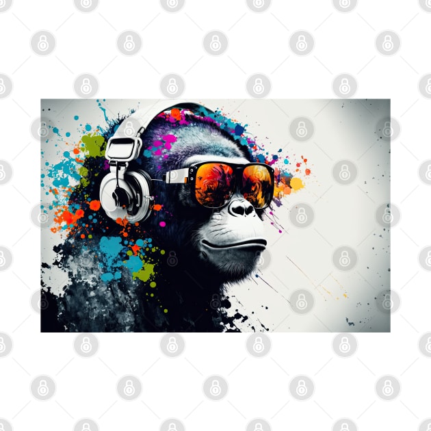 color splash music monkey #2 by obstinator