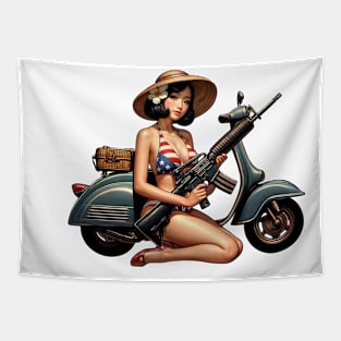 Scooter Girl Tapestry