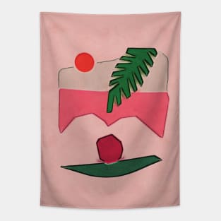 Red Sun Coconut Tapestry