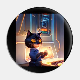 The Playful Cat Gamer Pin