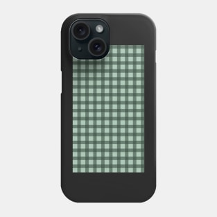 Green on Green Christmas Winter Gingham Pattern Phone Case