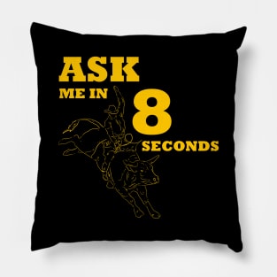 Bull Riding Cowboy Pillow