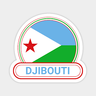 Djibouti Country Badge - Djibouti Flag Magnet