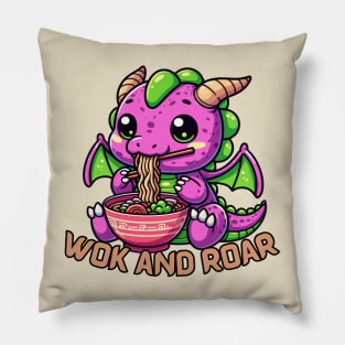 Dragon eating ramen Pillow