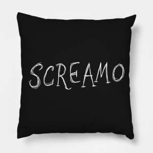 Dark and Gritty SCREAMO sketch text Pillow