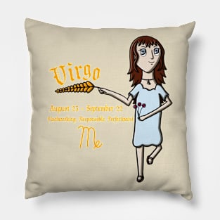 Virgo Zodiac Sign Dates & Traits Pillow